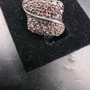 Elegant Silver and Purple Women's Ring